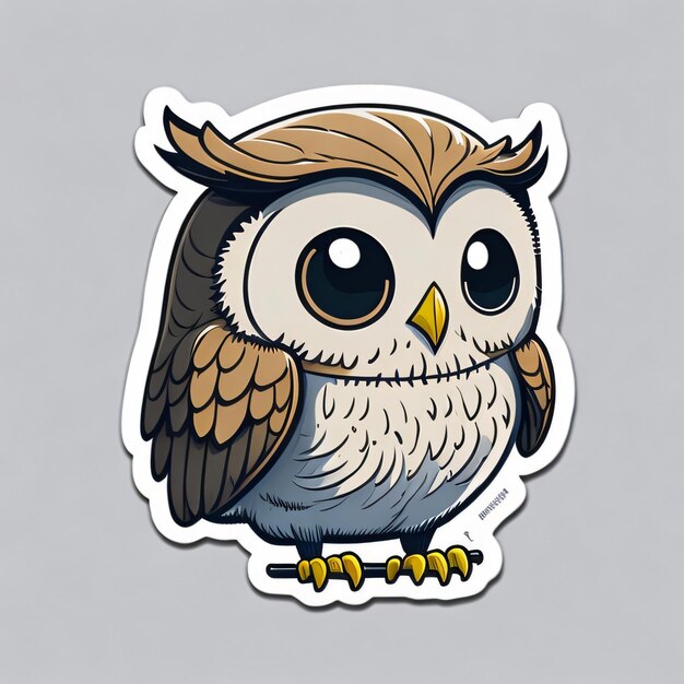 Cute Adorable Whimsical Animal Character in Vector Illustration Sticker Style