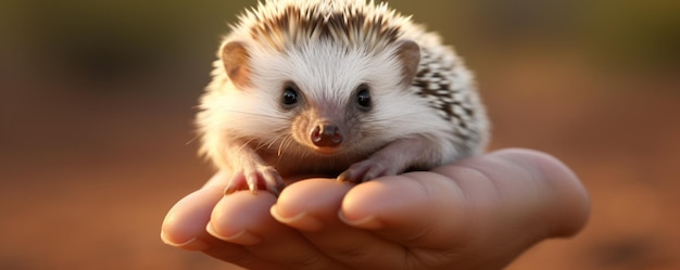 cute african baby hedgehog