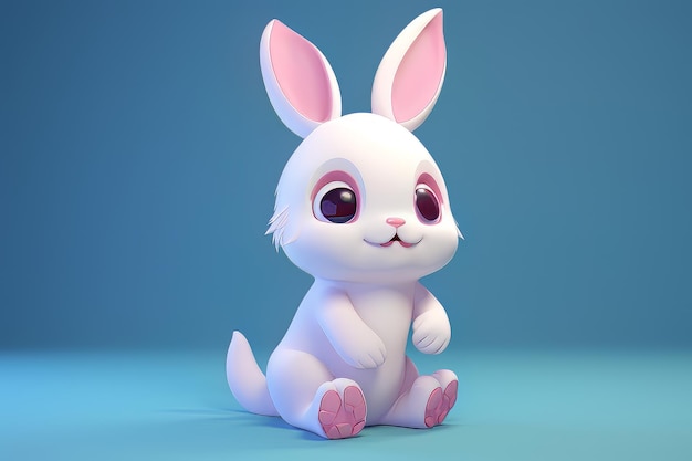 Cute ai generated cartoon bunny