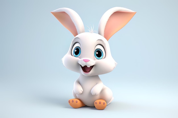 Cute ai generated cartoon bunny