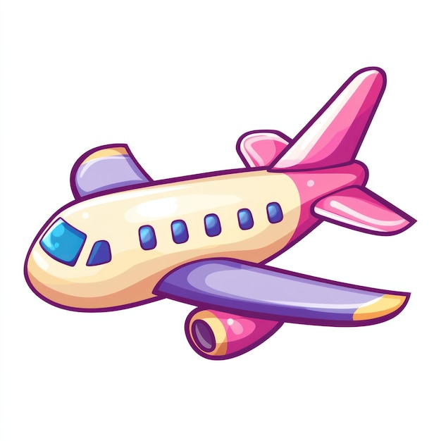 Photo cute airplane illustration cartoon airplane illustration design