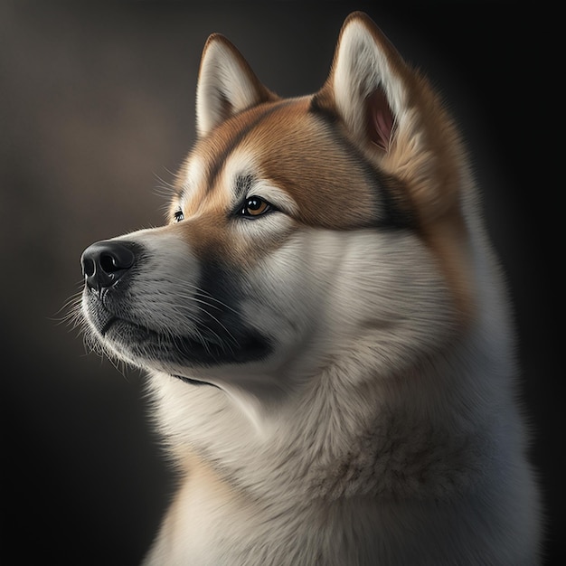 Cute Akita realistic images Generative AI