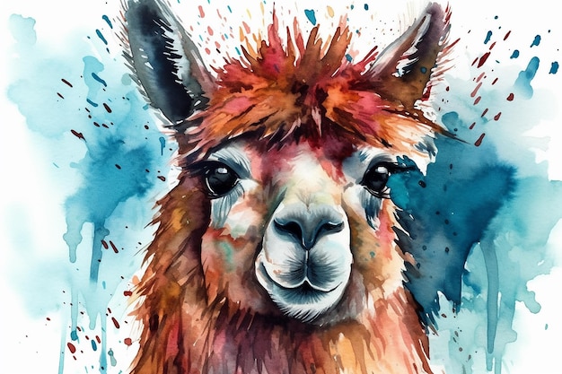 Cute alpaca dark horse comic style