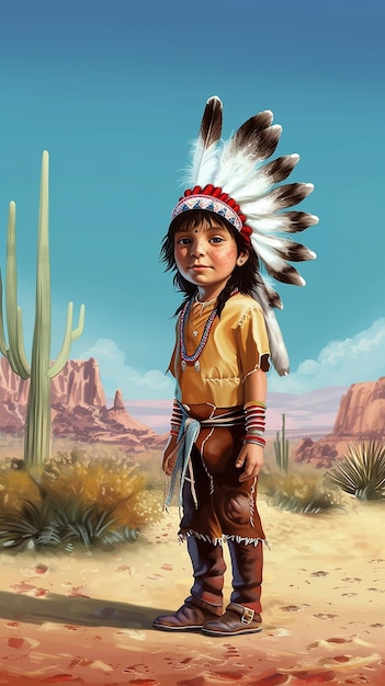 A cute America kids celebration Indian America