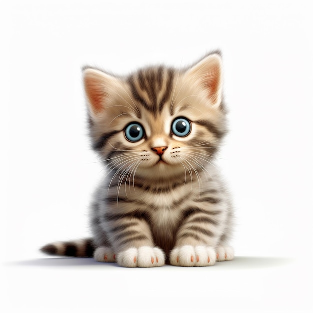 Cute animated cat illustration cartoon