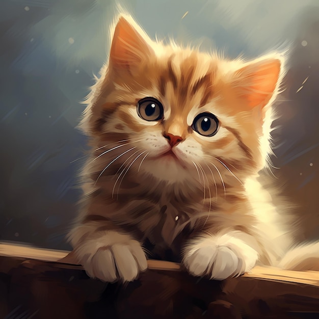 Cute animated cat illustration cartoon