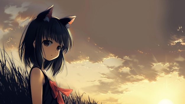 Photo cute anime fox girl wallpaper