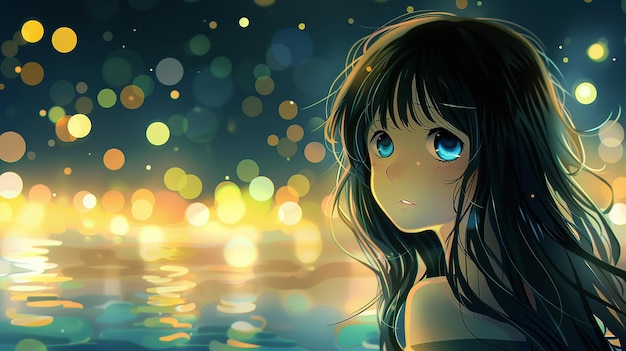 Photo cute anime girl wallpaper