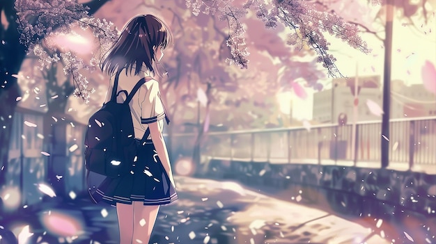 Photo cute anime girl wallpaper