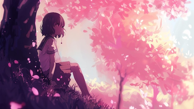 Photo cute anime girl wallpaper