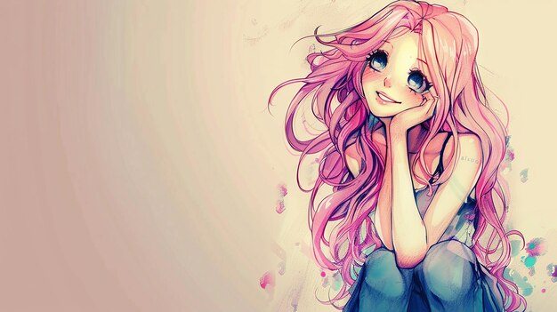 Photo cute anime girl wallpaper