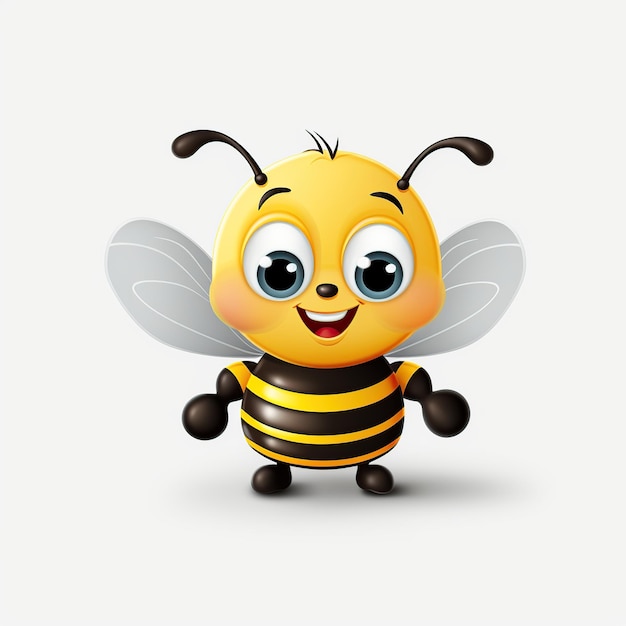 Cute baby bee cartoon AI generated image