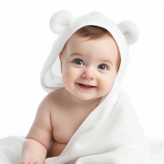 cute baby child isolated on white background