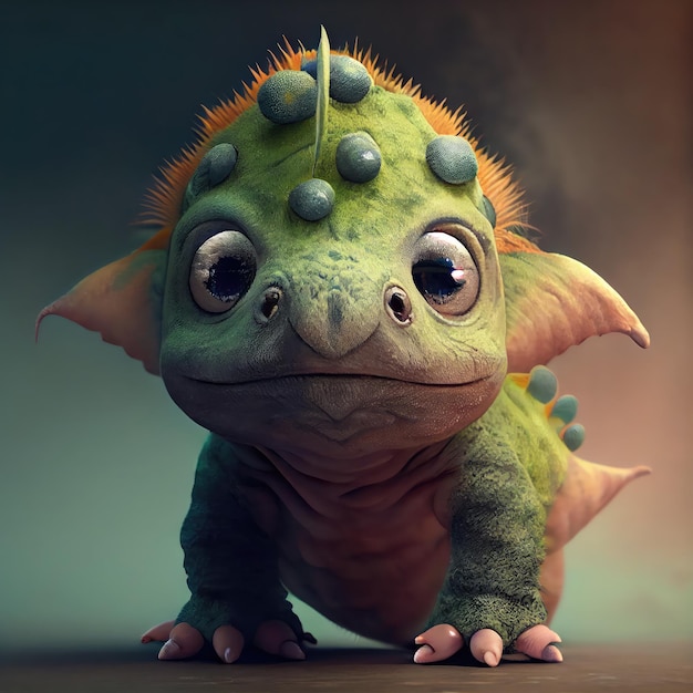 Cute baby dino Generative AI