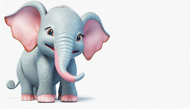 cute baby elephant 3D