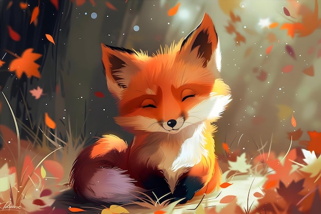 Cute Baby Fox Ai Generated