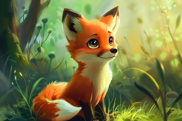 Cute Baby Fox Ai Generated