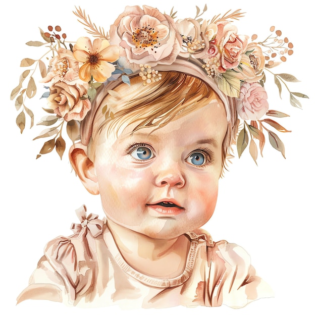 cute for baby nursery watercolor illustration