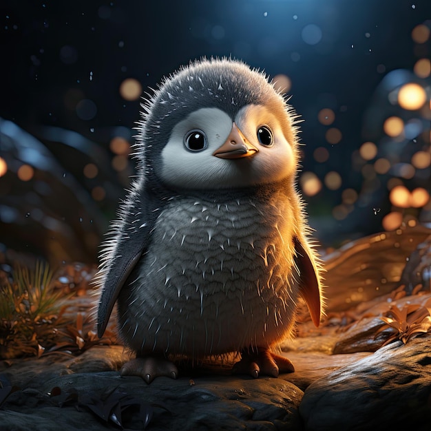 cute baby penguin