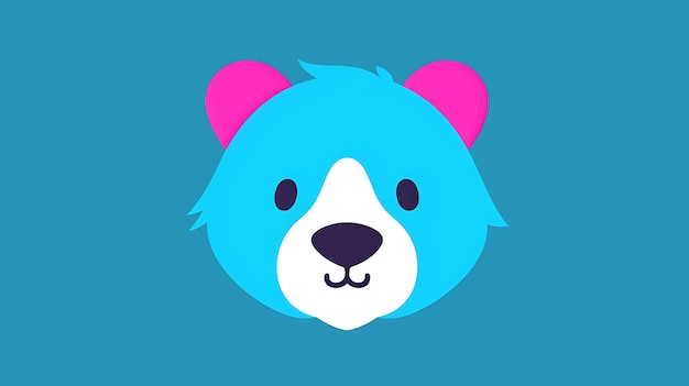 cute bear cartoon pastel background