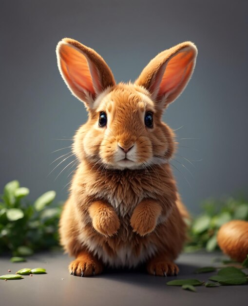 Cute Beautiful Brown Rabbit