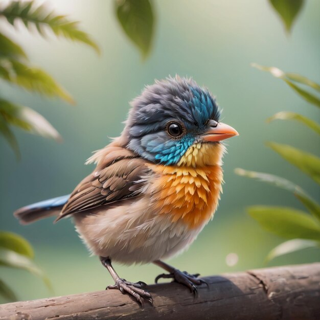 Photo cute bird background very cool