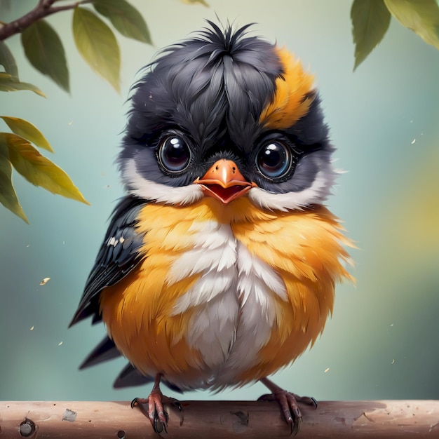 Photo cute bird background very cool