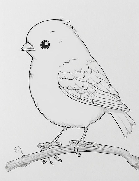 cute Bird for kids coloring page