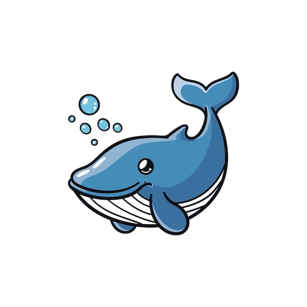 Cute Blue Whale illustration