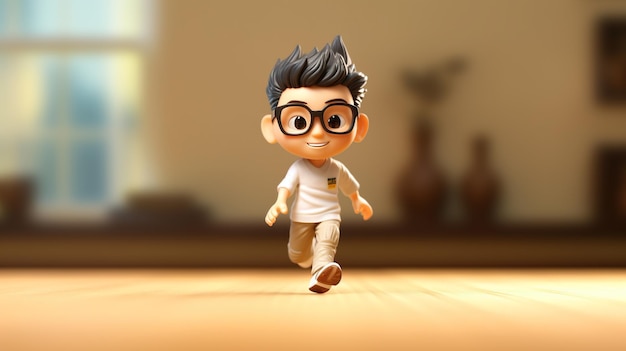 cute boy cartoon cute kid animation 3d boy character cartoon boy walking