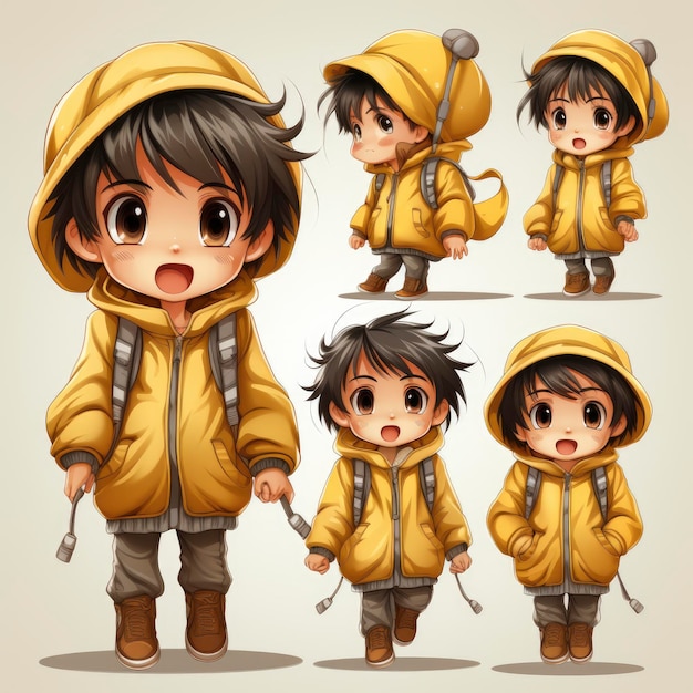 Cute Boy Childrens Illustration Simple and Cute