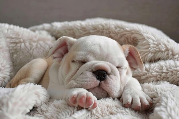 Photo cute bulldog