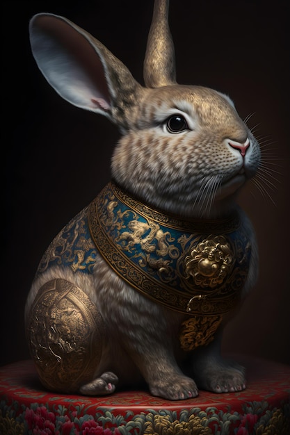 Cute bunny for Chinese new year.