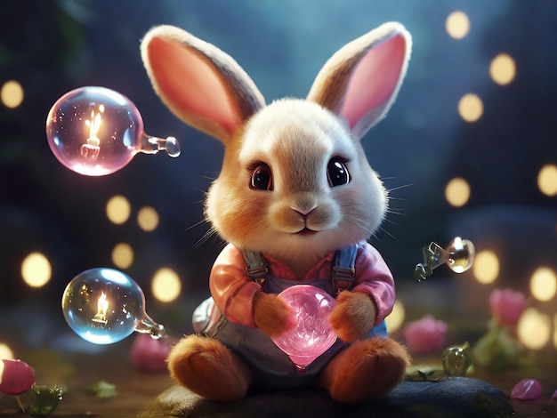 cute bunny generative ai