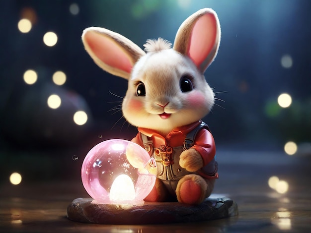 cute bunny generative ai