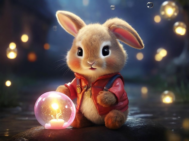 cute bunny generative ai