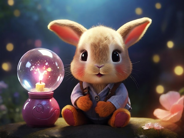 cute bunny generative ai