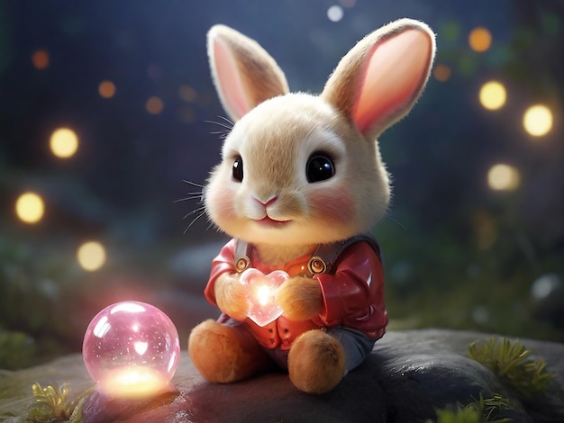 cute bunny generative ai