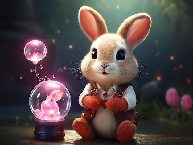 cute bunny generative ai