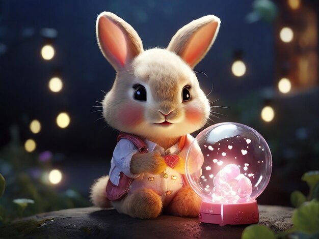 cute bunny generative ai