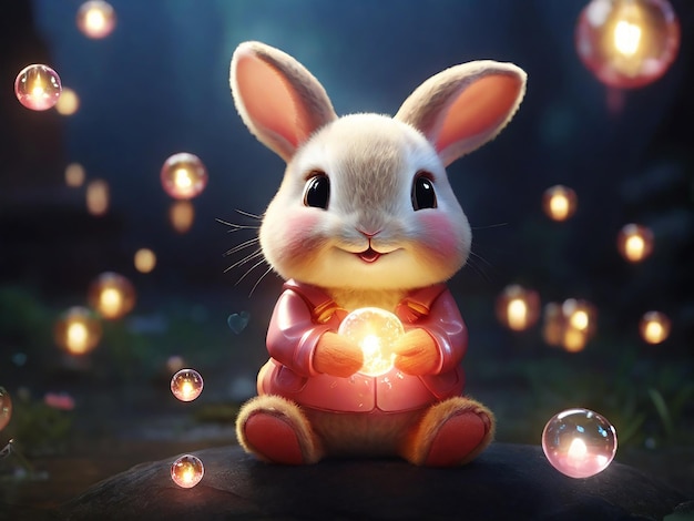 cute bunny generative ai