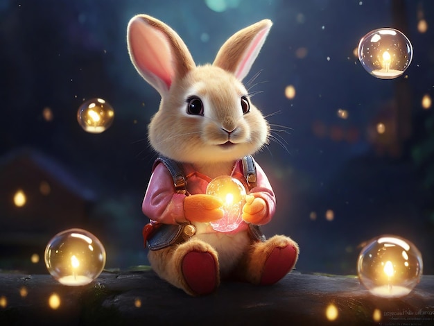 cute bunny generative ai