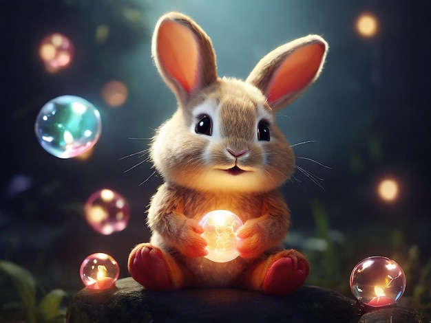 cute bunny generative ai