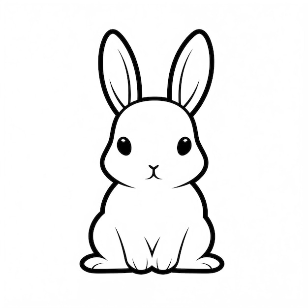 Cute Bunny Outline