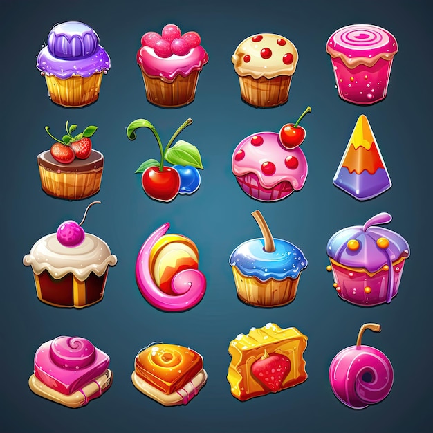 Cute candy dessert ai generated