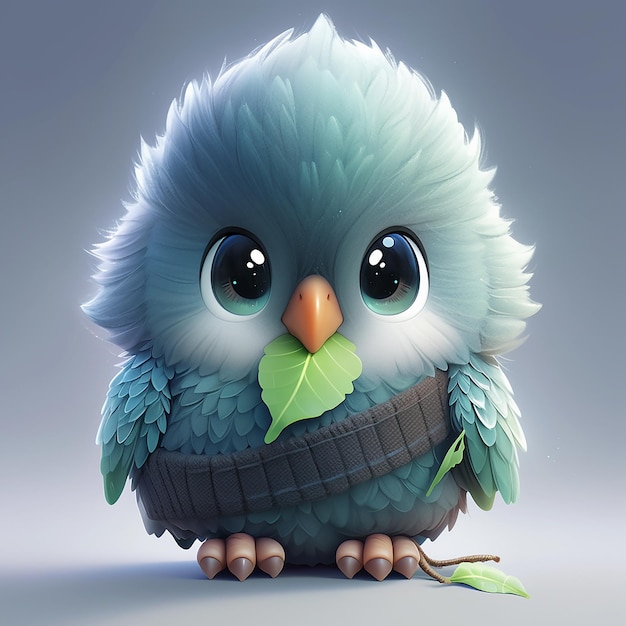 A cute cartoon bird