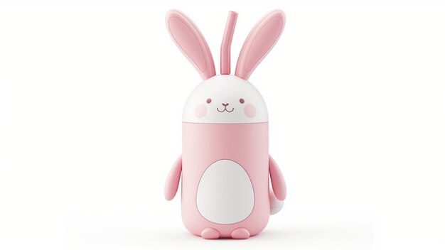 cute cartoon bunny water bottle in pink and white page13