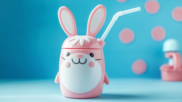 cute cartoon bunny water bottle in pink and white page8