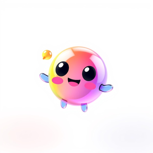 Cute Cartoon Character 3D Render