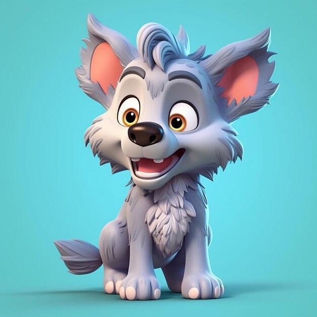 Cute Cartoon Coyote Character 3D